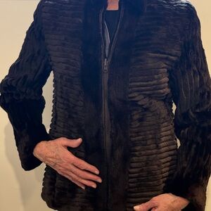 Source Unknown Dark Brown Teddy Jacket